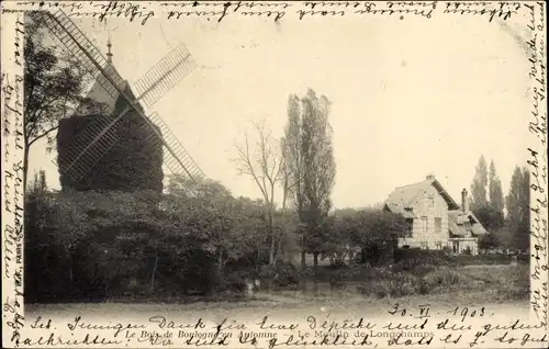 Ak Paris XIV., Le Bois de Boulogne en Automne, Le Moulin de Longchamps