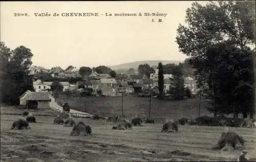 Ak Saint Rémy les Chevreuse Yvelines, La moisson