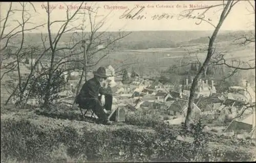 Ak Chevreuse Yvelines, Vue des Coteaux de la Madeleine