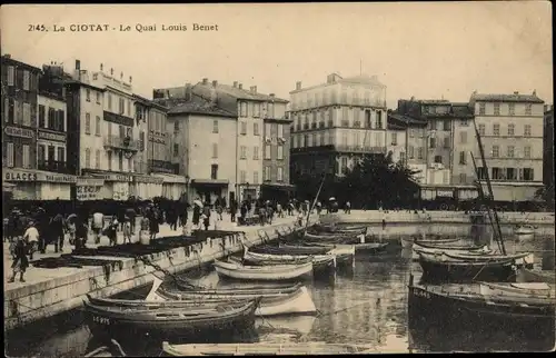 Ak La Ciotat Bouches du Rhône, Le Quai Louis Benet