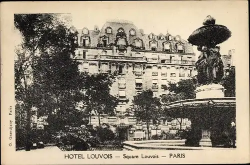 Ak Paris II., Hotel Louvois, Square Louvois