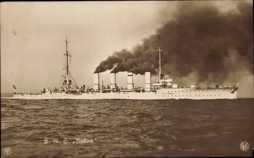 Ak Deutsches Kriegsschiff, SMS Rostock, Kaiserliche Marine
