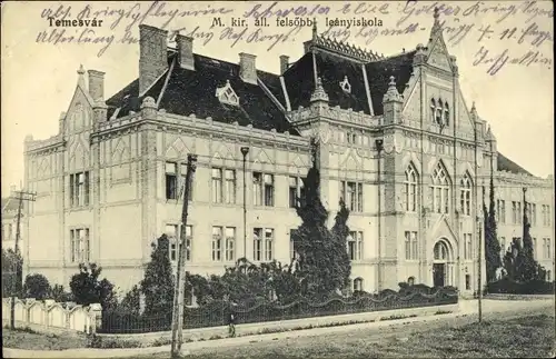 Ak Timișoara Temesvár Temeswar Rumänien, Schule