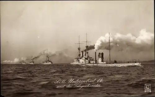 Ak Deutsches U Boot, SM Unterseeboot 14, Lehrgeschwader, Deutsche Kriegsschiffe, Kaiserliche Marine