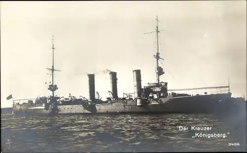 Ak Deutsches Kriegsschiff, SMS Königsberg, Kleiner Kreuzer