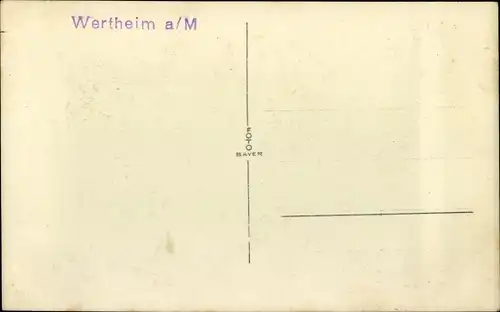 Foto Ak Wertheim am Main, Teilansicht der Stadt