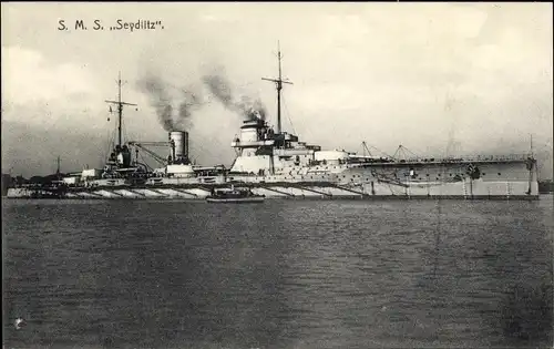 Ak Deutsches Kriegsschiff, SMS Seydlitz, Großer Kreuzer