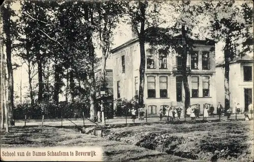 Ak Beverwijk Nordholland Niederlande, School van de Dames Schaafsma