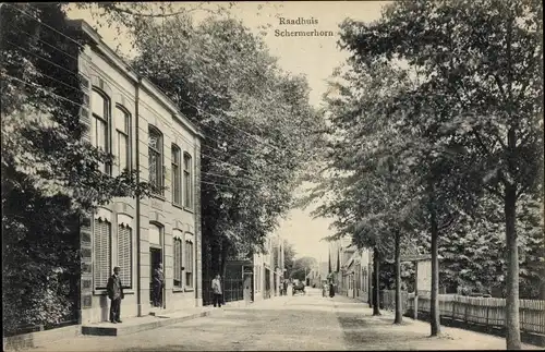 Ak Schermerhorn Nordholland Niederlande, Raadhuis