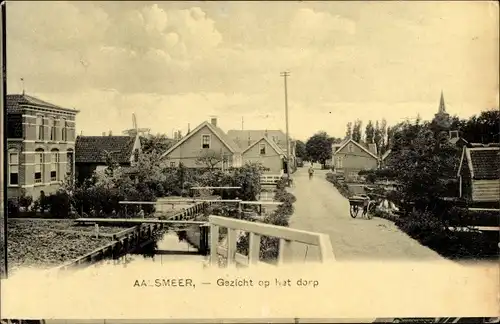 Ak Aalsmeer Nordholland Niederlande, Gezicht op het dorp