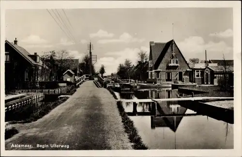 Ak Aalsmeer Nordholland Niederlande, Begin Uiterweg