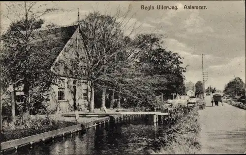 Ak Aalsmeer Nordholland Niederlande, Begin Uiterweg