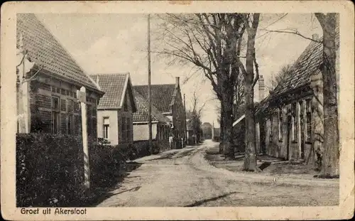 Ak Akersloot Nordholland Niederlande, Straßenpartie