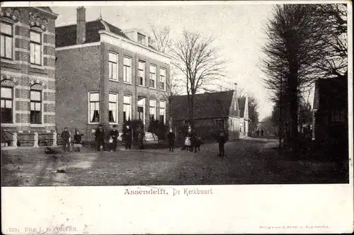 Ak Assendelft Nordholland Niederlande, De Kerkbuurt