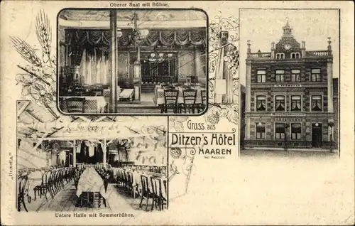 Ak Haaren Aachen, Ditzen's Hotel, Innenansicht