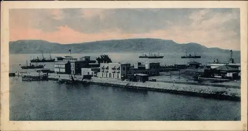 Ak Port Tewfik Suez Port Ägypten, General view