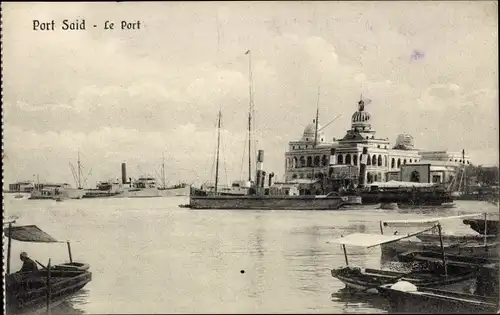 Ak Port Said Ägypten, Le Port
