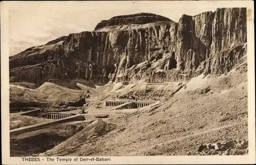 Ak Theben, der Tempel von Deir el Bahari