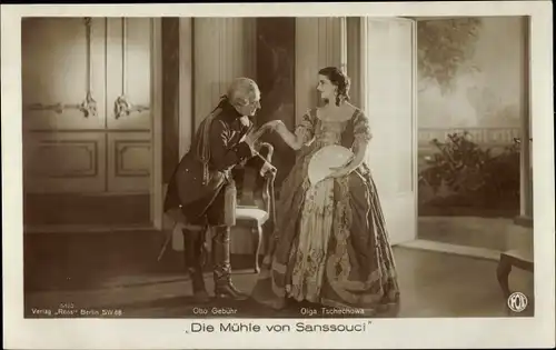 Ak Schauspieler Otto Gebühr, Olga Tschechowa, Die Mühle von Sanssouci, Ross Verlag 51 3