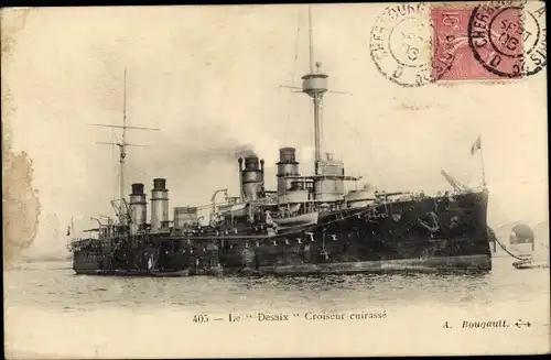 Ak Französisches Kriegsschiff, Le Desaix Croiseur cuirasse