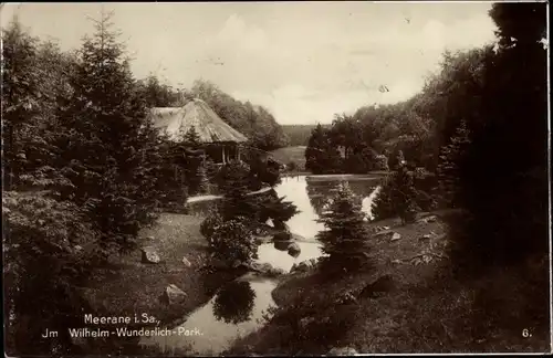 Ak Meerane in Sachsen, Wilhelm Wunderlich Park