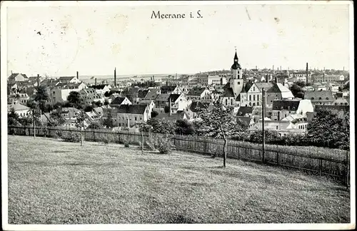 Ak Meerane in Sachsen, Totalansicht