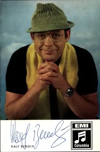 Ak Sänger Ralf Bendix, Portrait, Autogramm, EMI Columbia