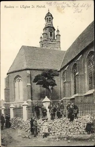 Ak Roeselare Roeselaere Rousselare Roulers Westflandern, Eglise St. Michel