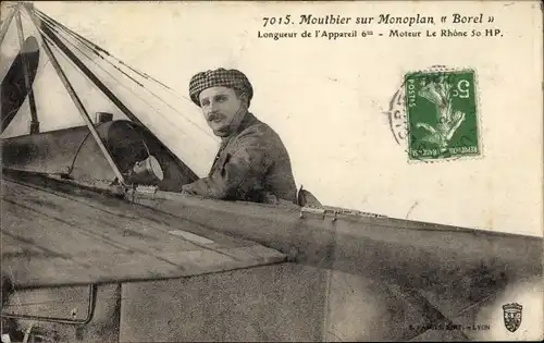 Ak Mouthier sur Monoplan Borel, Zivilflugzeug, Flugpionier
