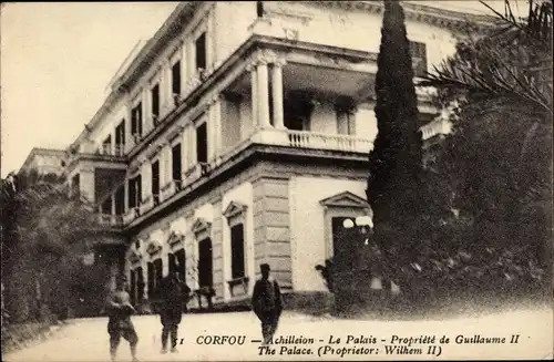 Ak Korfu Griechenland, Achileon, Le Palais, the Palais, Residenz von Kaiser Wilhelm II