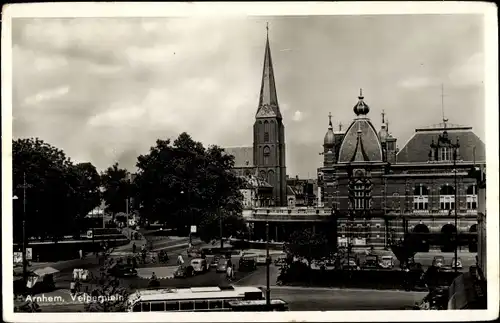 Ak Arnhem Gelderland Niederlande, Velperplein, Kirche