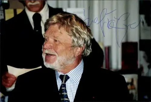 Foto Ak Schauspieler Hardy Krüger, Portrait, Autogramm