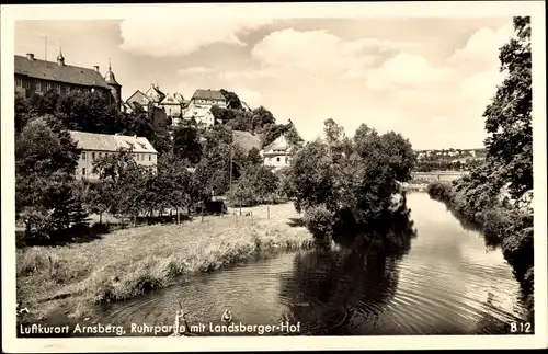 Ak Arnsberg im Hochsauerlandkreis, Ruhrpartie mit Landsberger-Hof