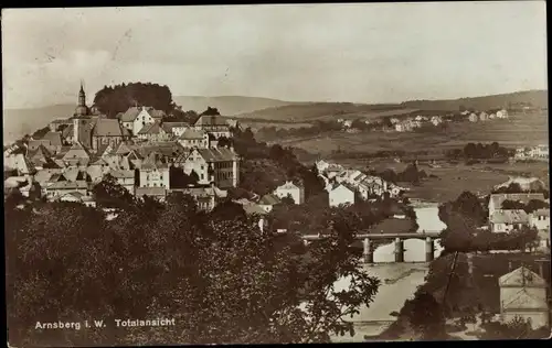 Ak Arnsberg im Sauerland Westfalen, Totalansicht