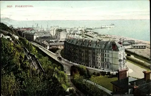 Ak Folkestone Kent England, Old Town
