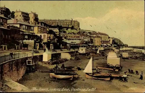 Ak Ventnor Isle of Wight England, The Beach, Looking East