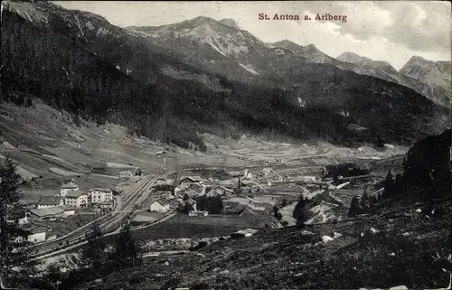 Ak Sankt Anton am Arlberg Tirol Österreich, Panorama