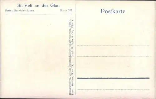 Ak Sankt Veit an der Glan Kärnten, Platz mit Brunnen