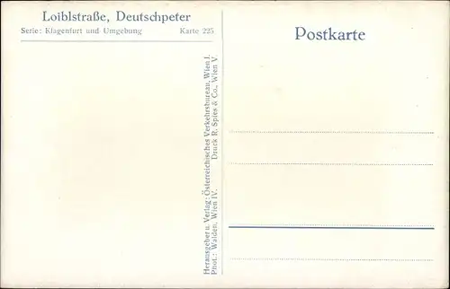 Ak Kärnten, Deutschpeter, Loiblstraße