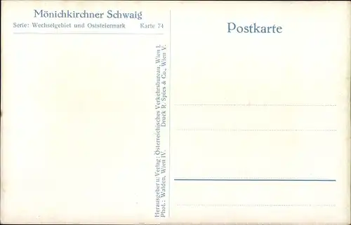 Ak Mönichkirchen in Niederösterreich, Mönichkirchner Schwaig, Winter