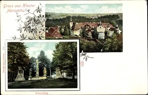 Ak Ostritz in der Oberlausitz, Blick auf das Kloster Marienthal