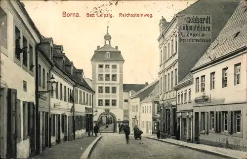 Ak Borna in Sachsen, Blick in den Reichssteinweg