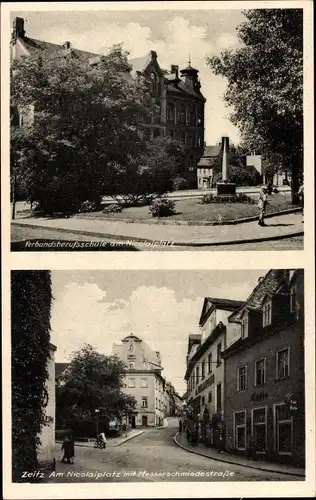 Ak Zeitz im Burgenlandkreis, Verbandsberufsschule am Nicolaiplatz, Messerschmiedestraße