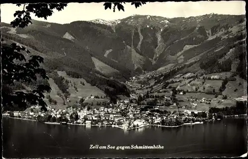 Ak Zell am See in Salzburg, Panorama gegen Schmittenhöhe