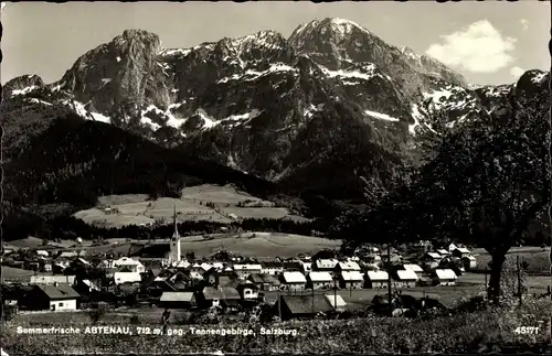 Ak Abtenau in Salzburg, Gesamtansicht, Tannengebirge