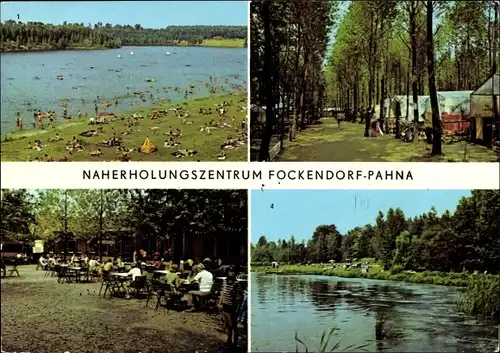 Ak Pahna Fockendorf Altenburger Land, Stausee Gaststätte, Badestrand, Zeltplatz, Bad