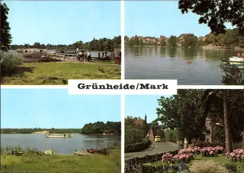 Ak Grünheide in der Mark, Altbuchhorst, Am Peetzsee, Fangschleuse, Werlsee, Karl Marx Straße