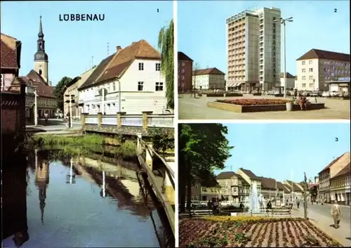 Ak Lübbenau im Spreewald, Hafeneck, Neustadt, Roter Platz, Hauptstraße
