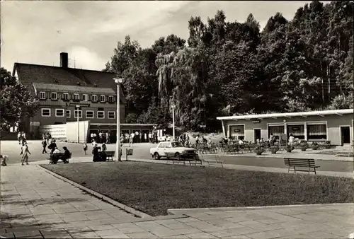 Ak Kriebstein Sachsen, Zschopau Talsperre, An der HO-Gaststätte, Auto