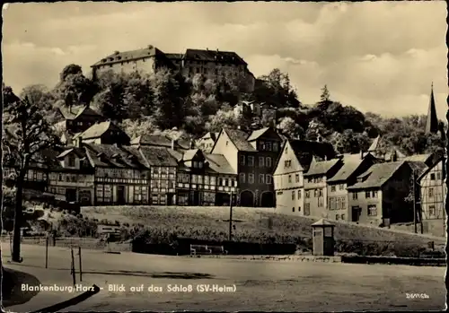 Ak Blankenburg am Harz, Blick auf das Schloss, SV-Heim